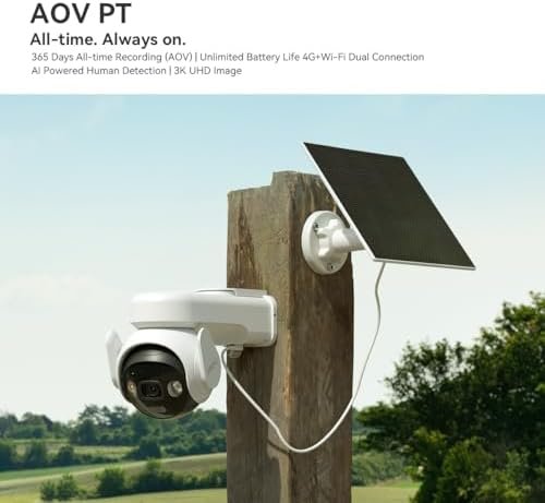 AOV PT 5MP 4G & Wi-Fi Solar Battery Camera