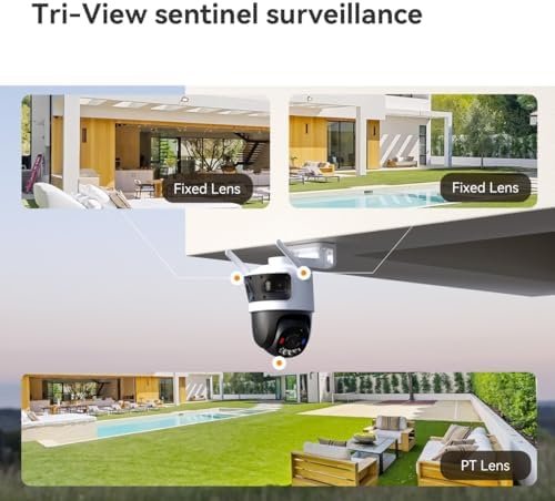 Cruiser Triple (3MP + 3MP + 5MP) Triple Lens Outdoor PT Camera